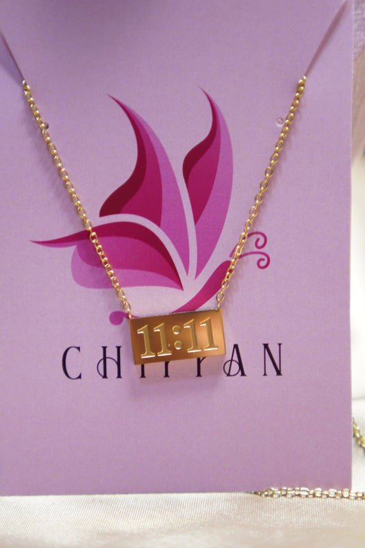 11:11 Angel Make a Wish Anti tarnish Pendant with Chain