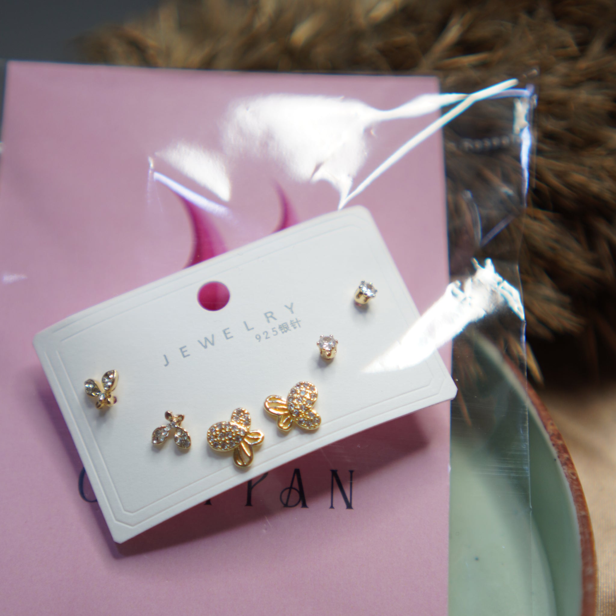Cute Tiny Earrings Combo Card