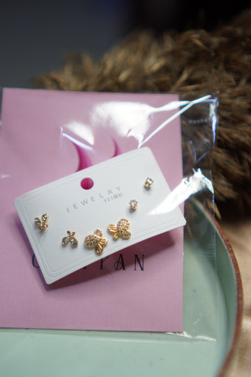 Cute Tiny Earrings Combo Card