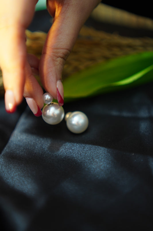 Chippan Silver Pearl Earrings for Women